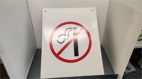 No Smoking Metal Sign