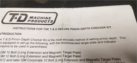 Pinion depth checker