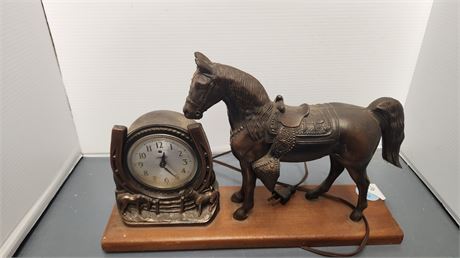 Vintage Spartis Horse Clock