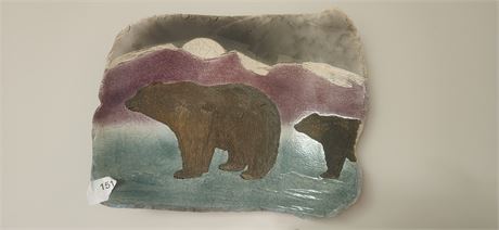Slate Bear Wall Hanging