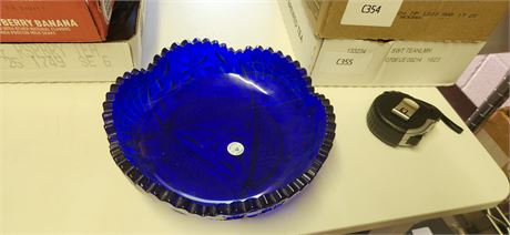 Cobalt Blue Viking Glass Bowl