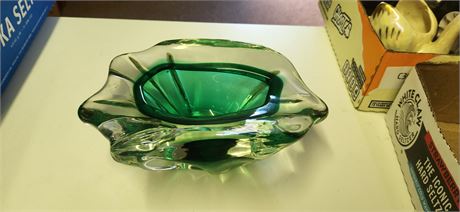 Art Deco Glass Small Bowl