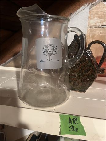 Glass Picher, Ceramic Pitcher