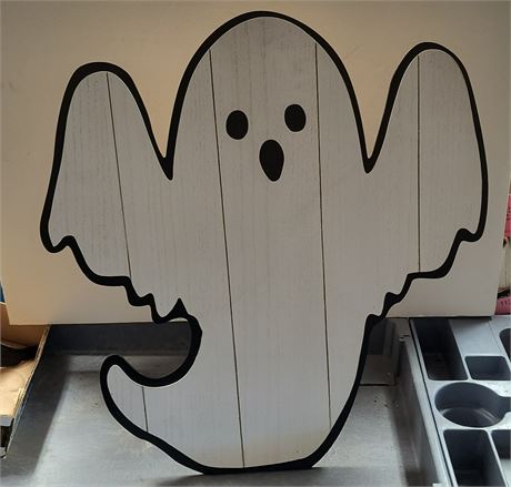 Wood Stand Up Ghost Decoration