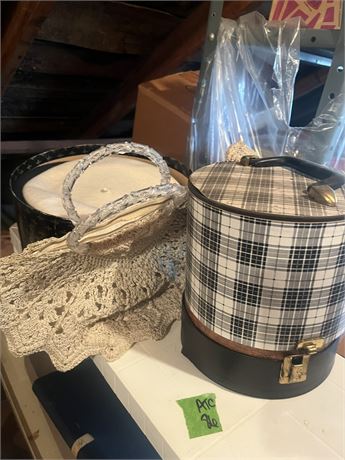 Hat Boxes, Hats, Handbag