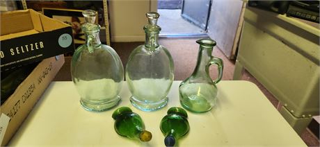 Unique Glass Jugs & Misc.