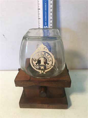 Knock on Wood Corp. Wood & Glass Gumball Machine