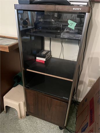 Stereo Cabinet and Contents