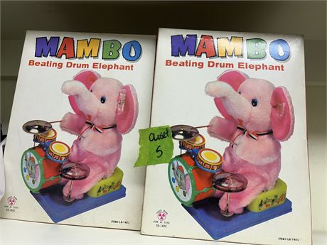 Vintage Mambo Beating Drum Elephant