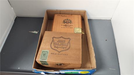 2 Vintage Cigar Boxes