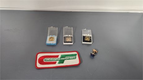 Consolidated Freight Patch & Shield Of Safety Pins