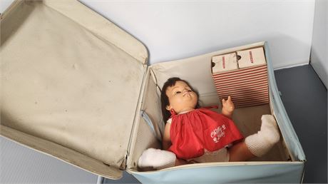Vintage Chatty Baby. Does NOT Talk. With Carry Case