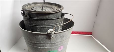 Vintage Metal Buckets