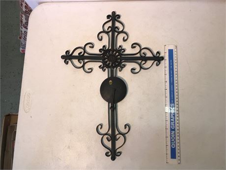 Metal Cross Candleholder