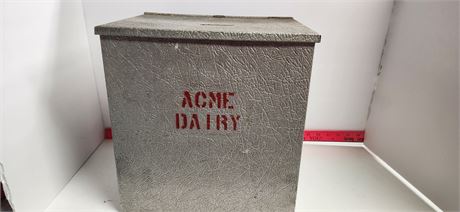 Vintage Acme Metal Dairy Box