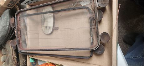 Vintage Cornish Gingerbread Tin & Unknown Glass Items