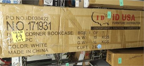 White Corner Bookcase