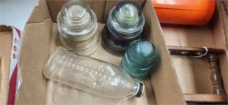 Glass Insulators & Glass Bottle