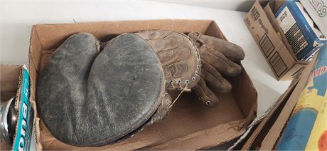 Vintage Catcher & Baseball Mitts