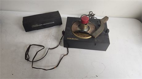 RCA Victor Vintage Record Player Cord Needs Replaced & Realistic Microphone