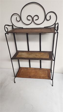 Decorative wood & metal shelf
