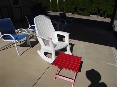Outdoor Rocker and side Table