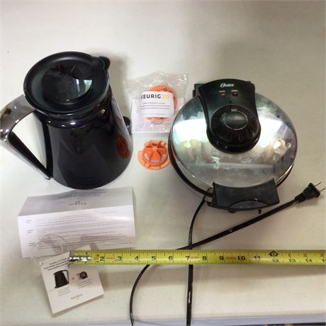 Oster Waffle Maker & Keurig Carafe