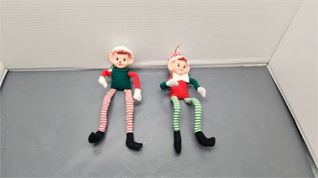 2 Vintage Hanging Tree Elves