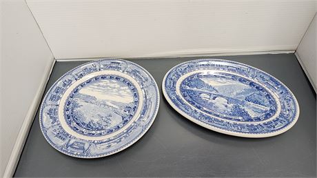 Cumberland Narrow Serving Plate & Harpers Ferry W.Va. Serving Plate