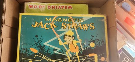 Vintage Magnetic Jack Straws & Weaving Loom