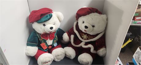 2 Christmas Plush Bears