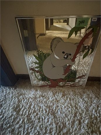 Vintage 70's painted Koala Bear Mirror