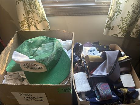 Men's Hats, Underwear, Ties
