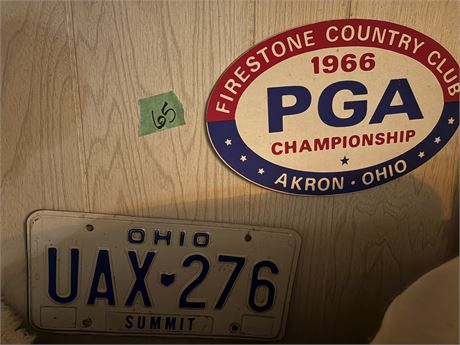 Wall Decor, license Plate, PGA
