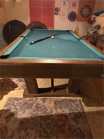 Brunswick Pool Table, Solid Piece Slate, Needs special care moving!)