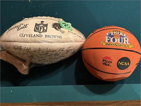 Collectible Cleveland Browns Football and Basketball