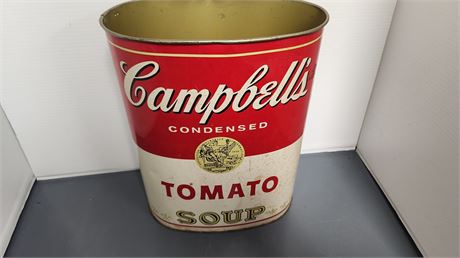 Vintage Campbell's Soup Trash Can