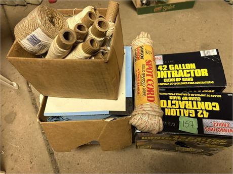 Misc Lot, Rope, Trash Bags
