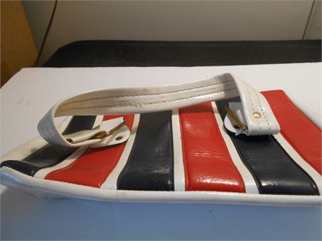 Red & Blue Striped Purse & Koenig Sporting Goods Bag