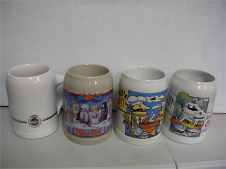 4 Ceramic Collectible  Mugs
