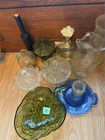 Glass and Crystal Bowls, Pitcher, Jars