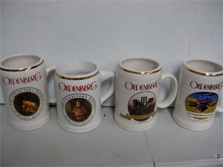 4 Collectible Oldenberg Mugs