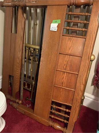 Wood Bed Frame (Brass Bed Frame Not Included)