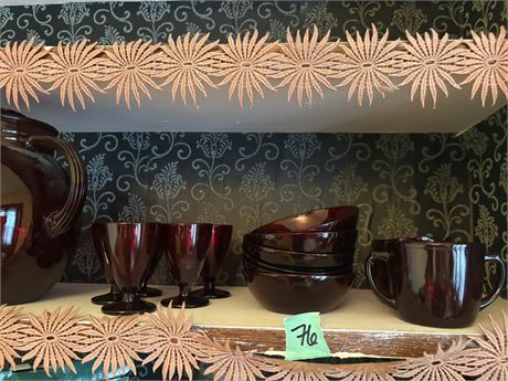 Red Glassware