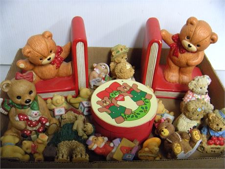 Lot Of Various Bear Figurines