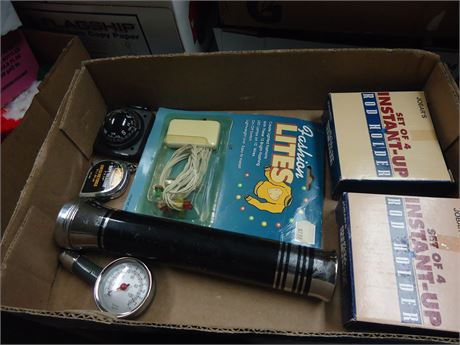 Set Of 4 Instant-Up Rod Holders & Misc. Items
