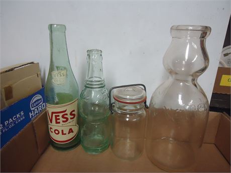 Lot Of Various Glass Bottles