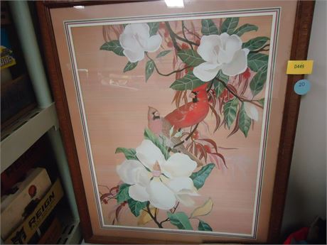 Framed Cardinals Picture