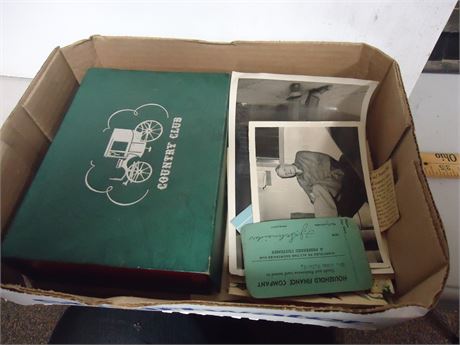 Vintage Black & White Photos & Empty Box & Misc. Collectibles