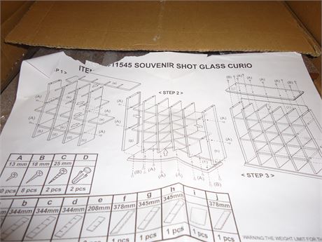 Shot glass shelf